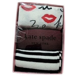 KATE SPADE ♠️ NEW YORK WOMEN’S SOCKS. NEW IN BOX. NEVER OPENED. THREE PACK.